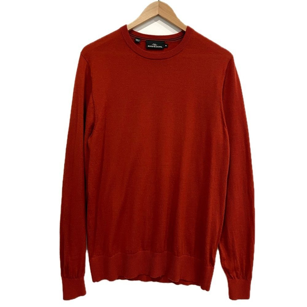 Rodd & Gunn Queenstone Sweater Mens Size M 100% Extra Fine Merino Wool Crewneck